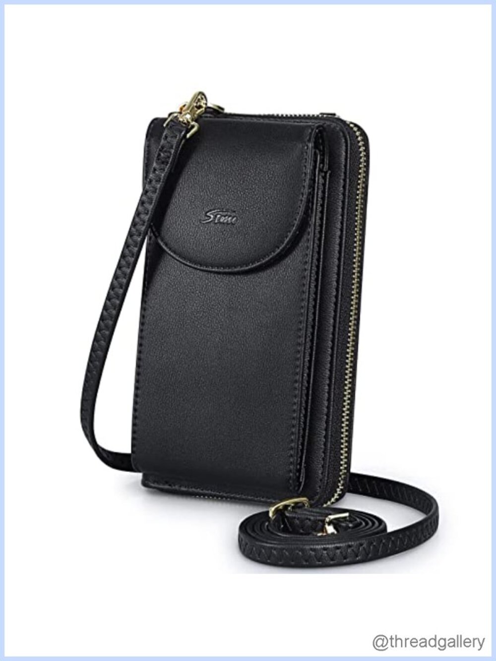 RFID Blocking Small Crossbody Phone Purse PU Leather Wallet